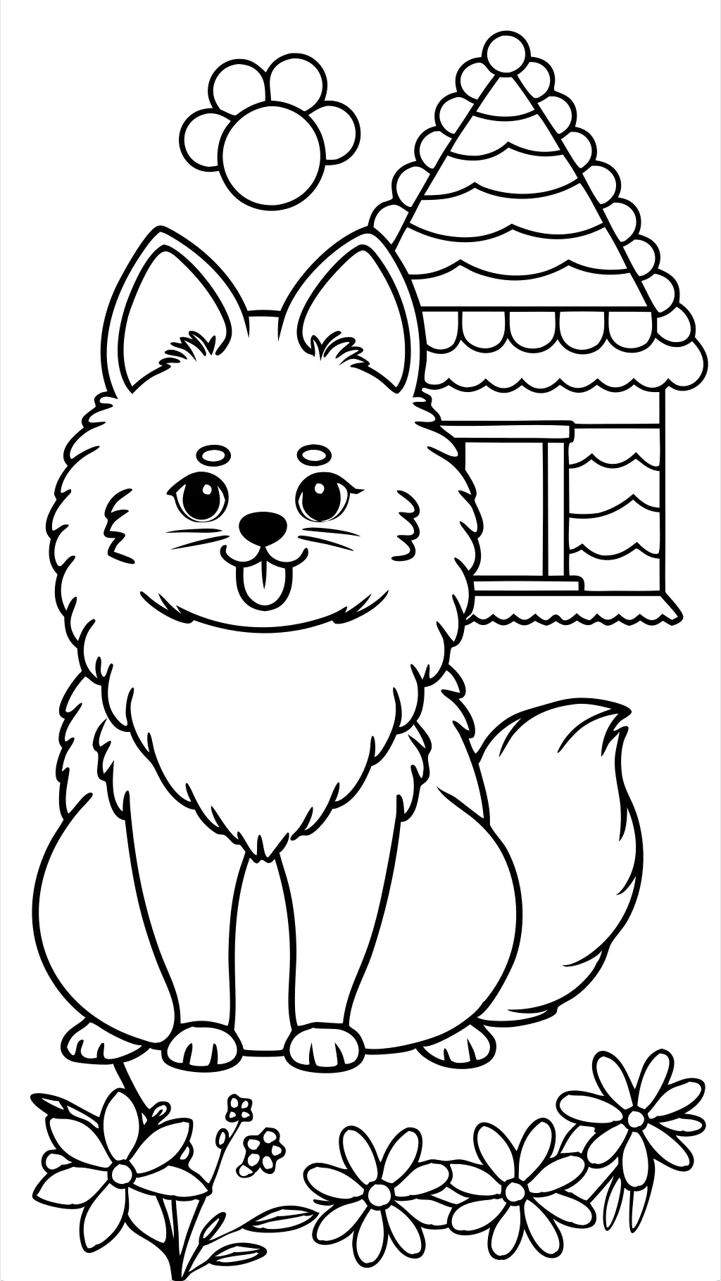 páginas para colorear pomerania